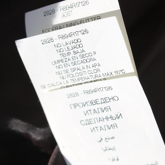 Oltre Women's Blazer Military Style Brown Gold Metallic Rhinestones Size 10 - Picture 11 of 12